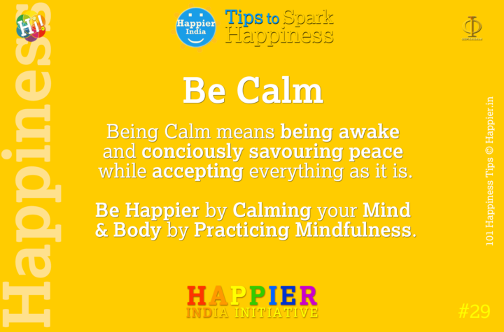 Be Calm | Happiness Tip#29 to Spark Permanent Happiness in Life & Work