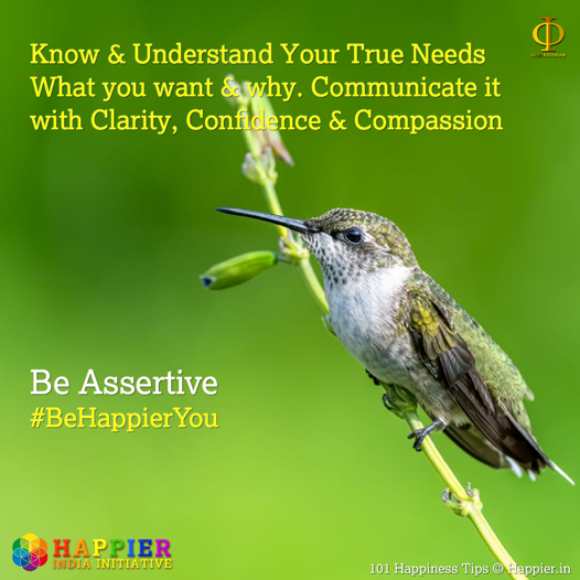 Be Assertive | Happiness Tip#53 to Spark Permanent Happiness in Life & Work