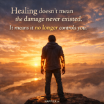 "Healing doesn't mean the damage never existed. It means it no longer controls you."