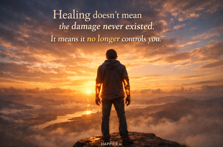 "Healing doesn't mean the damage never existed. It means it no longer controls you."