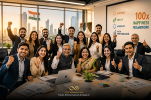 A happier you becomes a happier family. A happier family becomes a happier community. Multiply that across a few million people, and you get a genuinely Happier India. Happier.in
